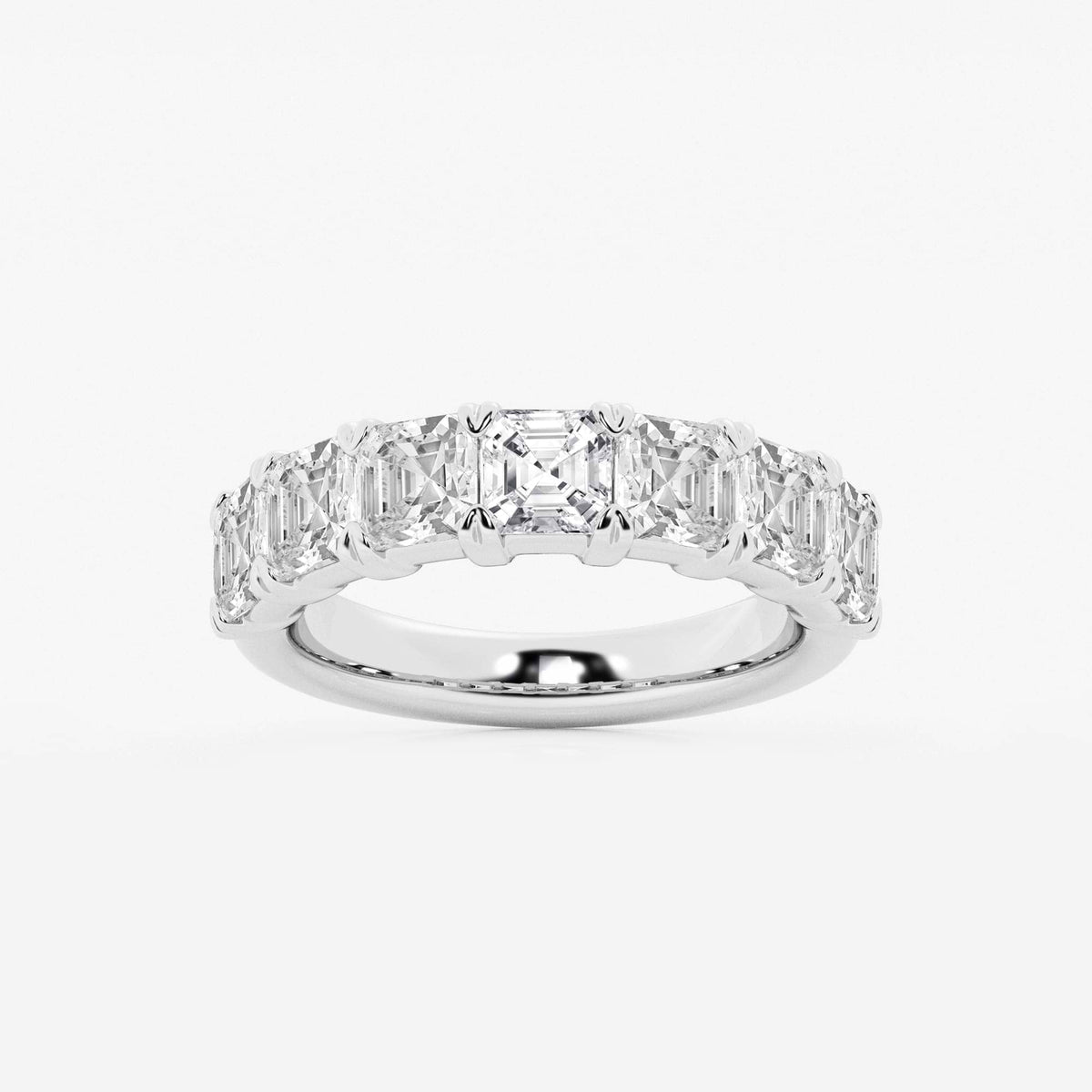 GWA180 - 3 ctw Asscher Lab Grown Diamond Seven-Stone Anniversary Band