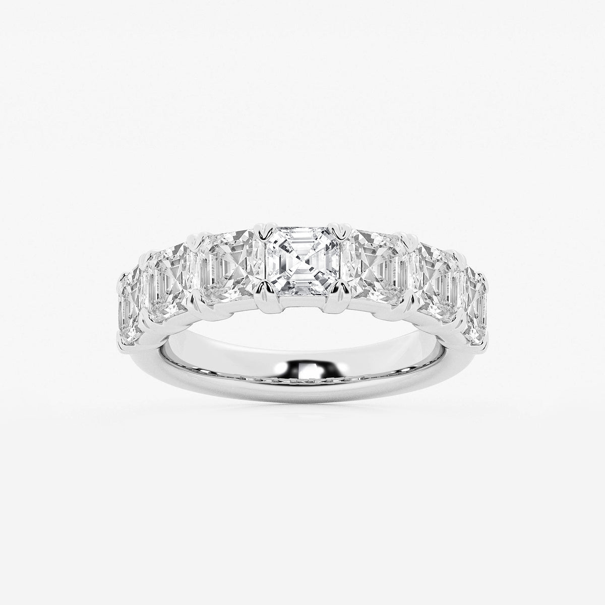 GWA180 - product video for 3 ctw Asscher Lab Grown Diamond Seven-Stone Anniversary Band