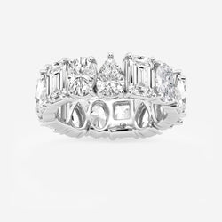 GWA181 - 8 1/4 ctw blandade slipningar Lab Grown diamant alliansring - 6.8mm Bredd