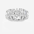 GWA181 - product video for 8 1/4 ctw Multi-Shape Lab Grown Diamond Eternity Band - 6.8mm Width
