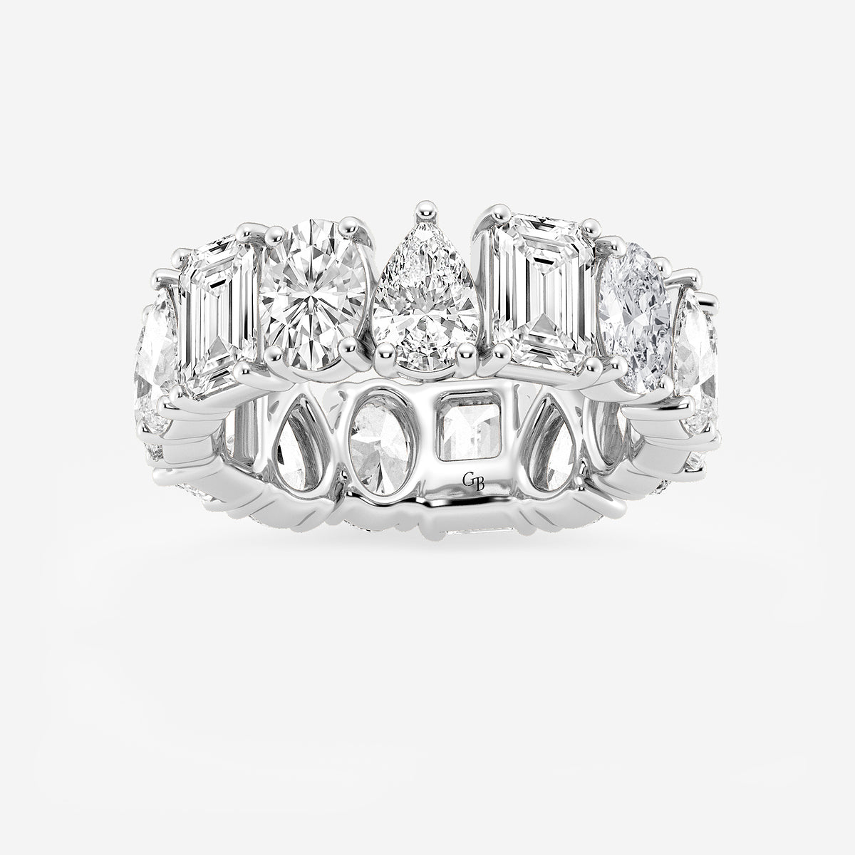 GWA181 - product video for 8 1/4 ctw Multi-Shape Lab Grown Diamond Eternity Band - 6.8mm Width