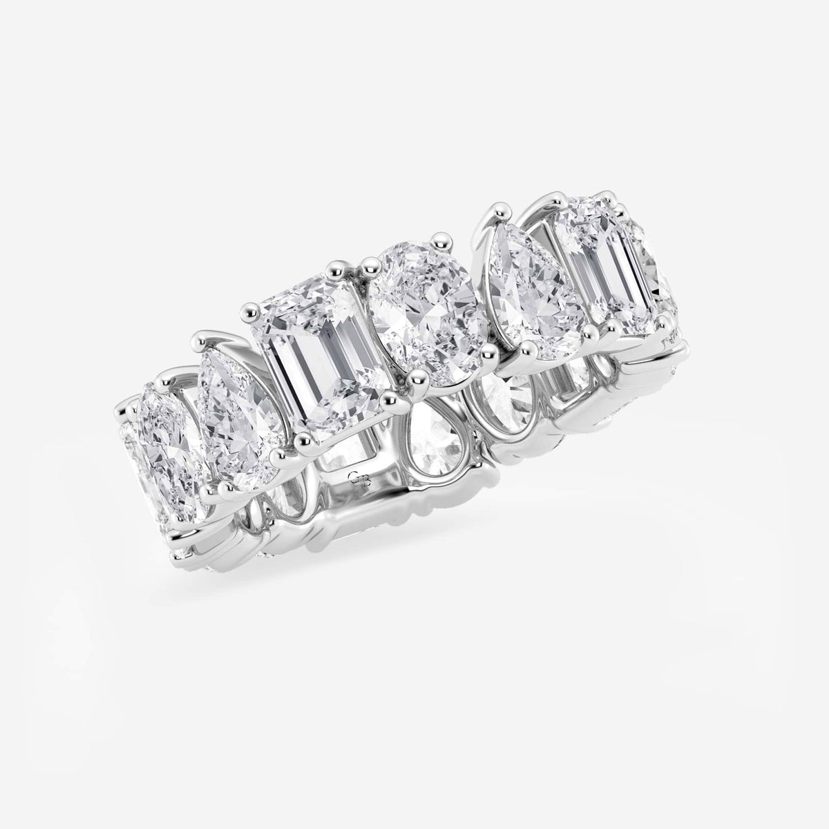 GWA181 - Additional Image 1 for  8 1/4 ctw Multi-Shape Lab Grown Diamond Eternity Band - 6.8mm Width