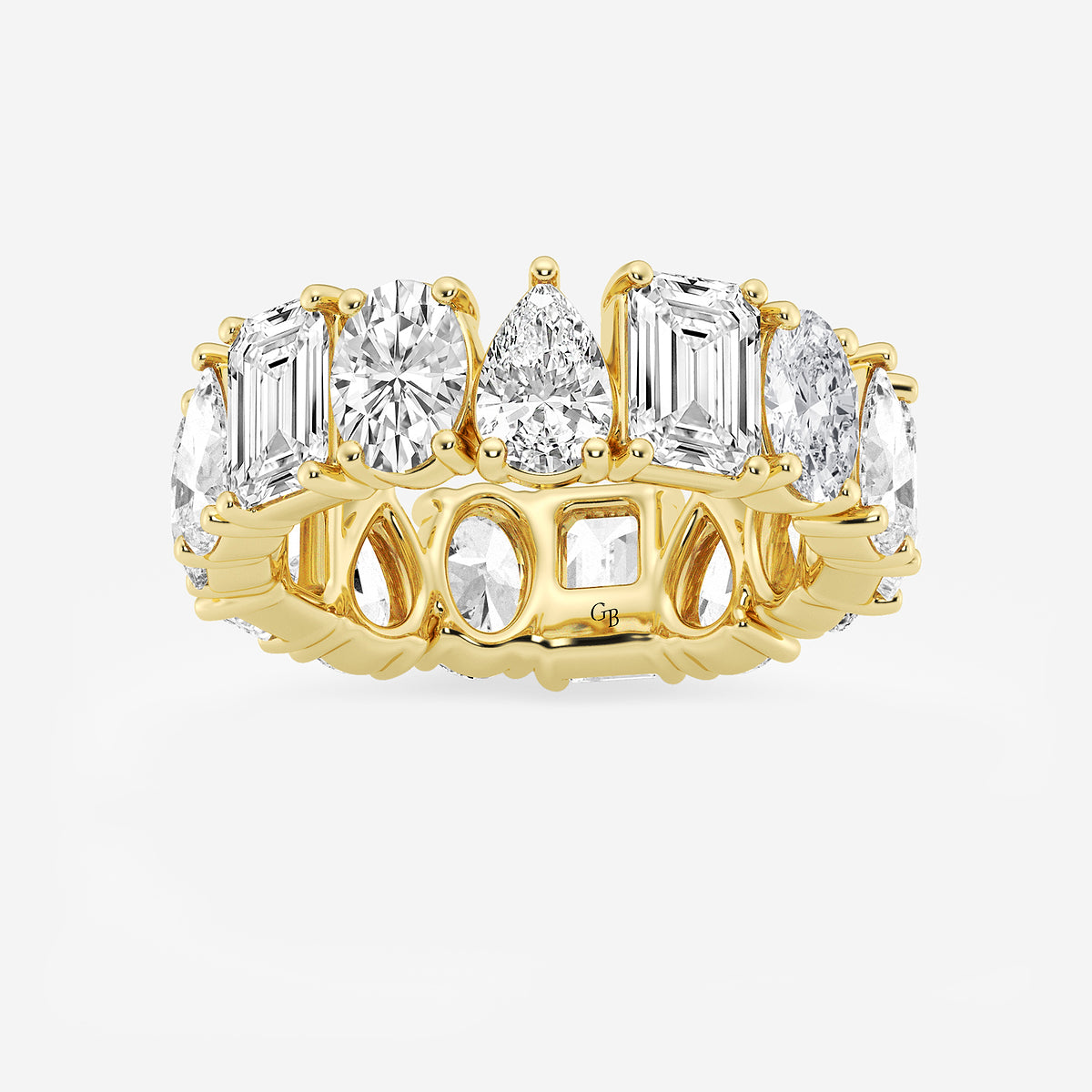 GWA181 - product video for 8 1/4 ctw Multi-Shape Lab Grown Diamond Eternity Band - 6.8mm Width