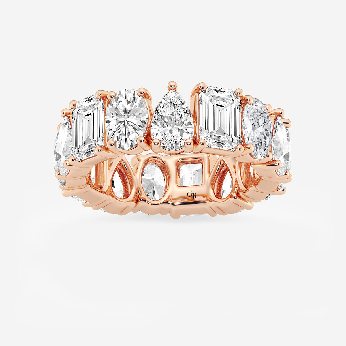 GWA181 - product video for 8 1/4 ctw Multi-Shape Lab Grown Diamond Eternity Band - 6.8mm Width