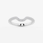 GWA182 - 2/5 ctw Round Lab Grown Diamond Prong Set Wedding Band 18K White Gold