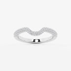 GWA182 - product video for 2/5 ctw Round Lab Grown Diamond Prong Set Wedding Band 18K White Gold