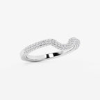 GWA182 - Additional Image 1 for  2/5 ctw Round Lab Grown Diamond Prong Set Wedding Band 18K White Gold