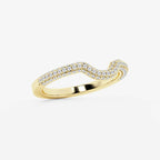 GWA182 - Additional Image 1 for  2/5 ctw Round Lab Grown Diamond Prong Set Wedding Band 18K Yellow Gold