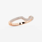 GWA182 - Additional Image 1 for  2/5 ctw Round Lab Grown Diamond Prong Set Wedding Band 18K Rose Gold