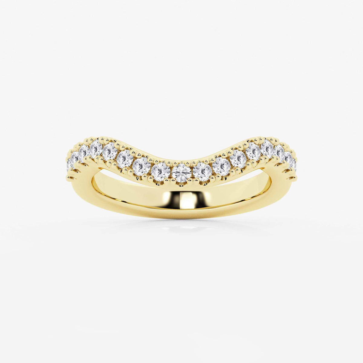 GWA183 - 2/5 ctw Round Lab Grown Diamond Prong Set Wedding Band