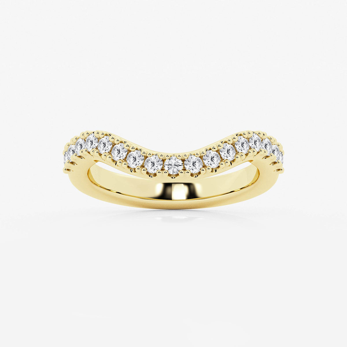 GWA183 - product video for 2/5 ctw Round Lab Grown Diamond Prong Set Wedding Band