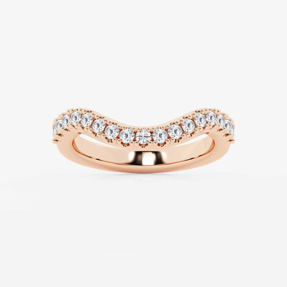GWA183 - 2/5 ctw Round Lab Grown Diamond Prong Set Wedding Band