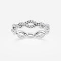 GWA184 - 1/2 ctw Round Lab Grown Diamond Infinity Twist Eternity Band - 4.2mm Width
