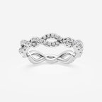 GWA184 - 1/2 ctw Round Lab Grown Diamond Infinity Twist Eternity Band - 4.2mm Width