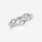 GWA184 - Additional Image 1 for  1/2 ctw Round Lab Grown Diamond Infinity Twist Eternity Band - 4.2mm Width