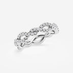 GWA184 - Additional Image 1 for  1/2 ctw Round Lab Grown Diamond Infinity Twist Eternity Band - 4.2mm Width