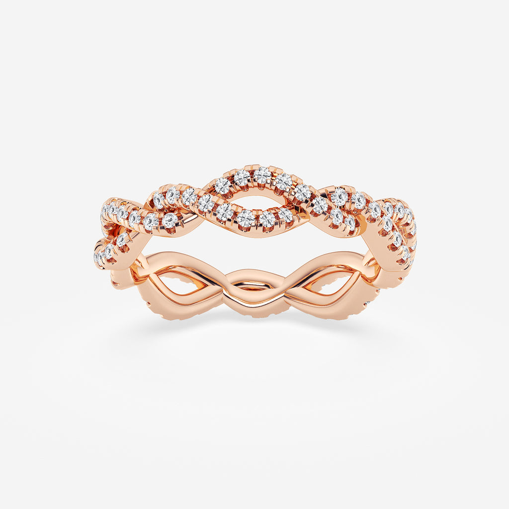 GWA184 - product video for 1/2 ctw Round Lab Grown Diamond Infinity Twist Eternity Band - 4.2mm Width