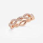 GWA184 - Additional Image 1 for  1/2 ctw Round Lab Grown Diamond Infinity Twist Eternity Band - 4.2mm Width
