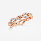 GWA184 - Additional Image 1 for  1/2 ctw Round Lab Grown Diamond Infinity Twist Eternity Band - 4.2mm Width