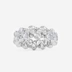 GWA185 - product video for 3 7/8 ctw Pear and Round Lab Grown Diamond Alternating Eternity Band - 6.5mm Width