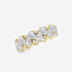 GWA185 - Additional Image 1 for  3 7/8 ctw Pear and Round Lab Grown Diamond Alternating Eternity Band - 6.5mm Width