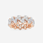 GWA185 - product video for 3 7/8 ctw Pear and Round Lab Grown Diamond Alternating Eternity Band - 6.5mm Width