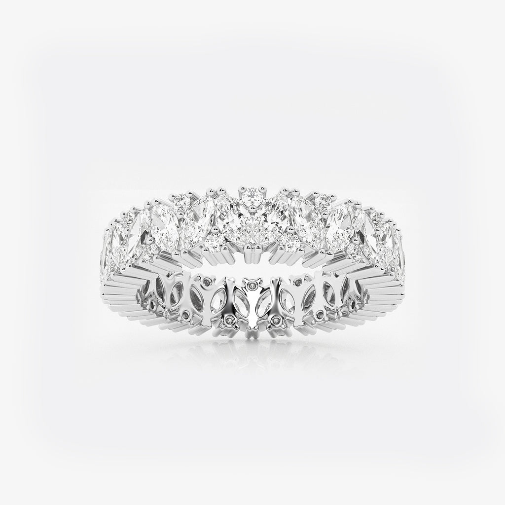 GWA186 - product video for 2 1/2 ctw Marquise and Round Lab Grown Diamond Alternating Eternity Band - 4.8mm Width