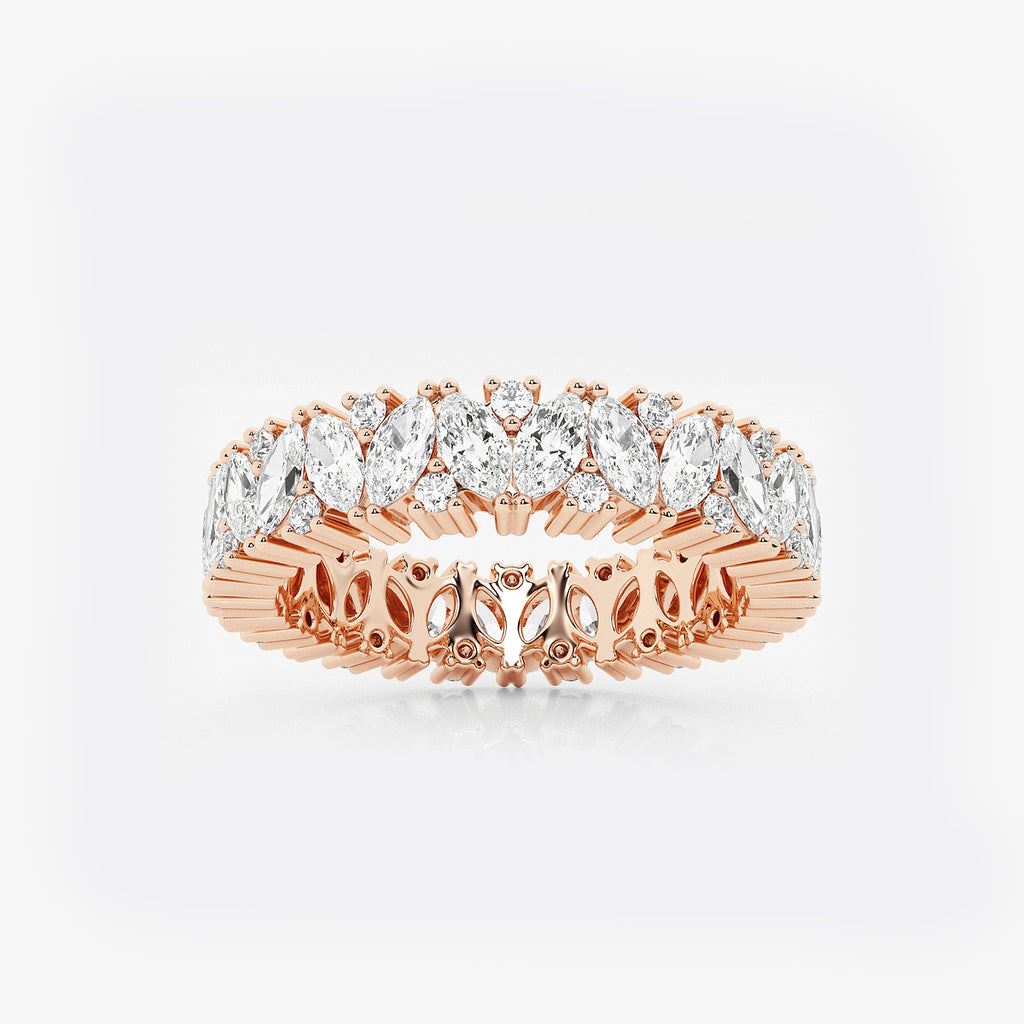 GWA186 - product video for 2 1/2 ctw Marquise and Round Lab Grown Diamond Alternating Eternity Band - 4.8mm Width