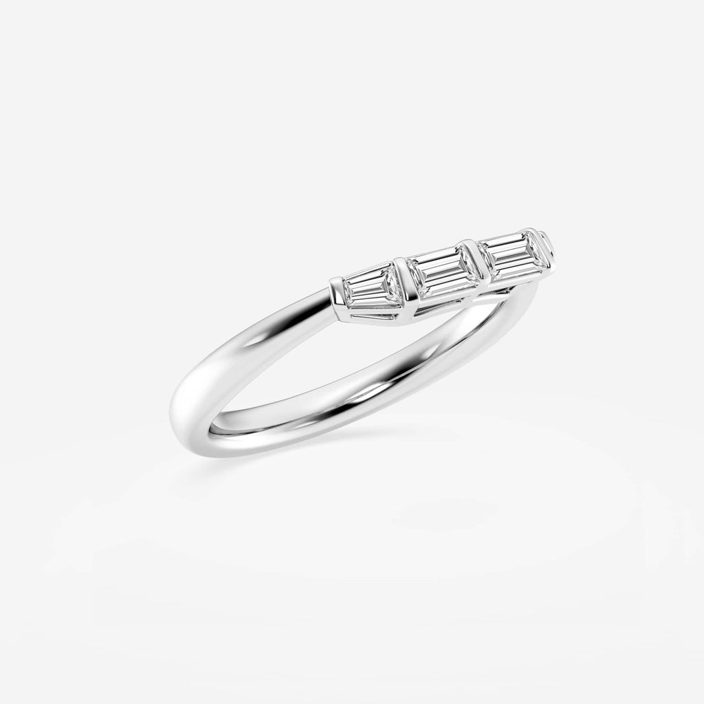 GWA187 - Additional Image 1 for  1/3 ctw Tapered Baguette Lab Grown Diamond Wedding Band