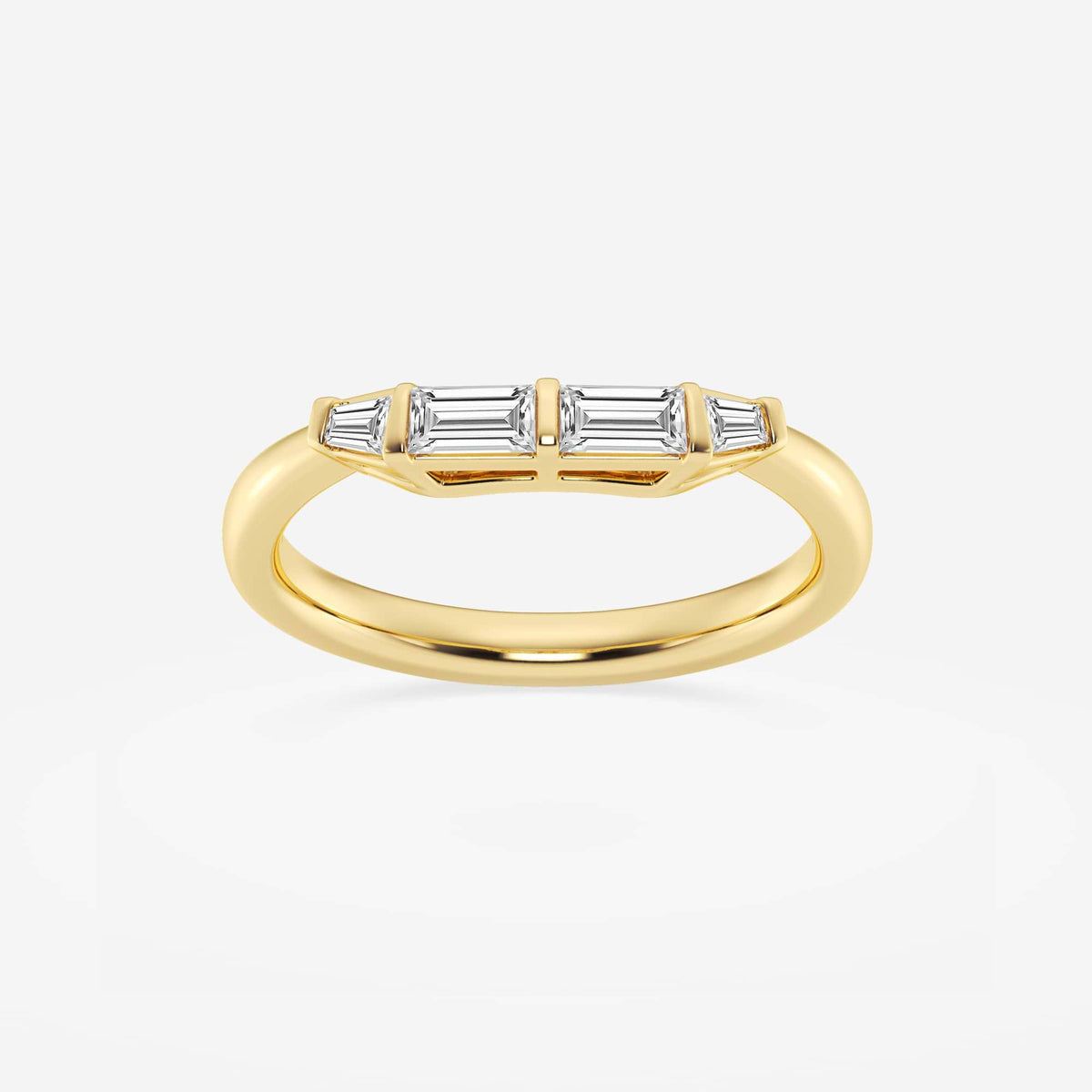 GWA187 - 1/3 ctw Tapered Baguette Lab Grown Diamond Wedding Band