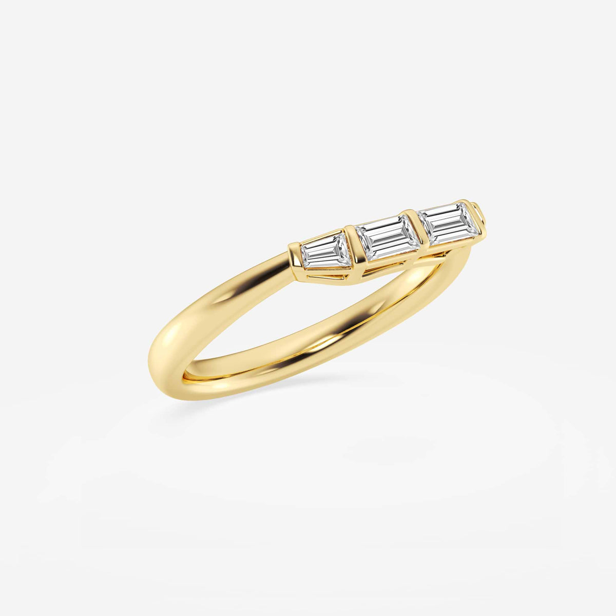 GWA187 - Additional Image 1 for  1/3 ctw Tapered Baguette Lab Grown Diamond Wedding Band