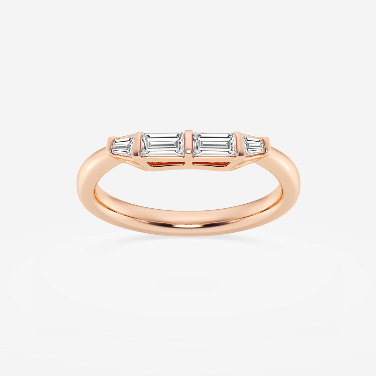 GWA187 - 1/3 ctw Tapered Baguette Lab Grown Diamond Wedding Band
