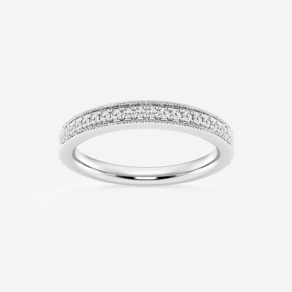 GWA189 - 1/5 ctw Round Lab Grown Diamond Milgrain Wedding Band