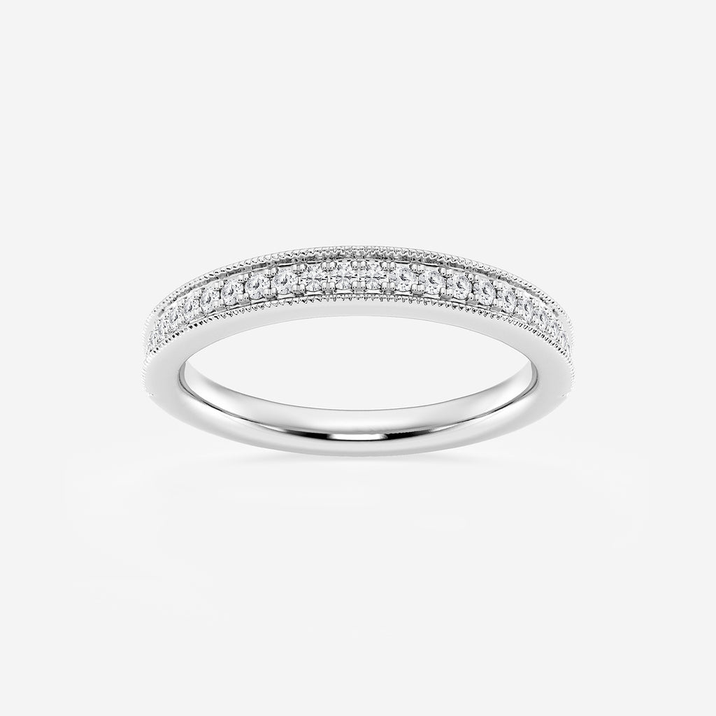 GWA189 - product video for 1/5 ctw Round Lab Grown Diamond Milgrain Wedding Band