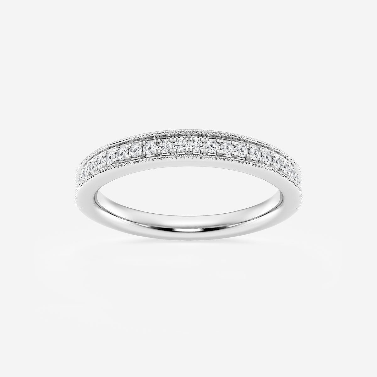 GWA189 - product video for 1/5 ctw Round Lab Grown Diamond Milgrain Wedding Band