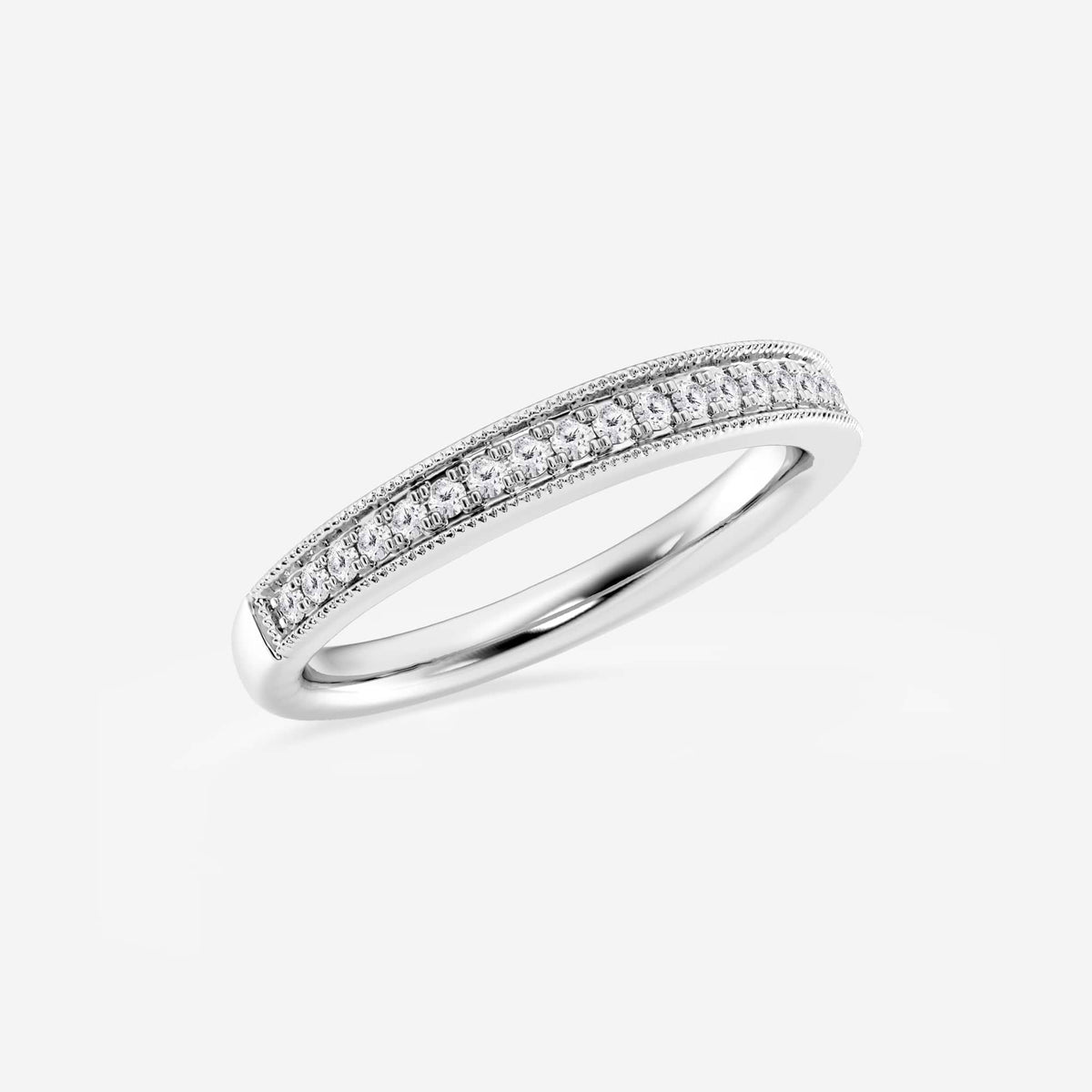 GWA189 - Additional Image 1 for  1/5 ctw Round Lab Grown Diamond Milgrain Wedding Band
