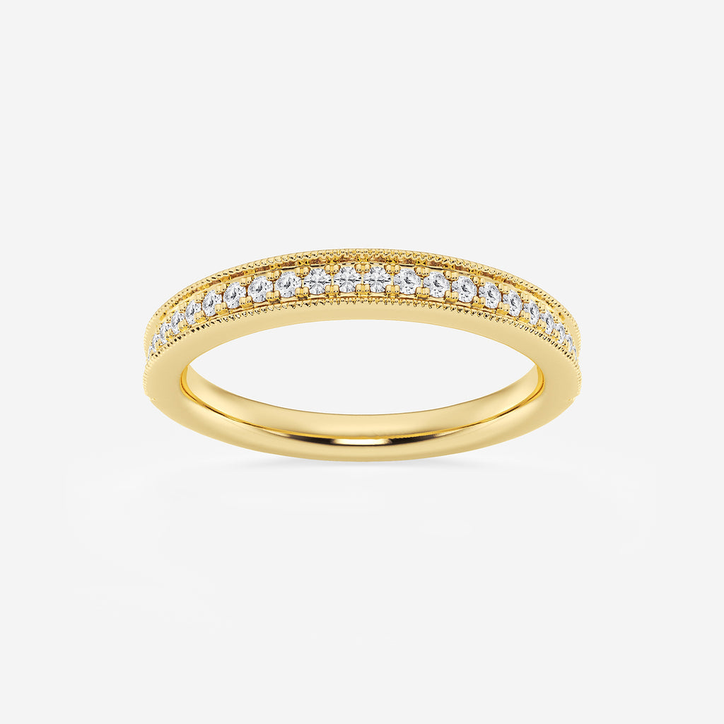 GWA189 - product video for 1/5 ctw Round Lab Grown Diamond Milgrain Wedding Band