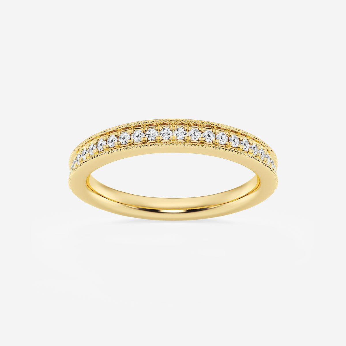 GWA189 - product video for 1/5 ctw Round Lab Grown Diamond Milgrain Wedding Band