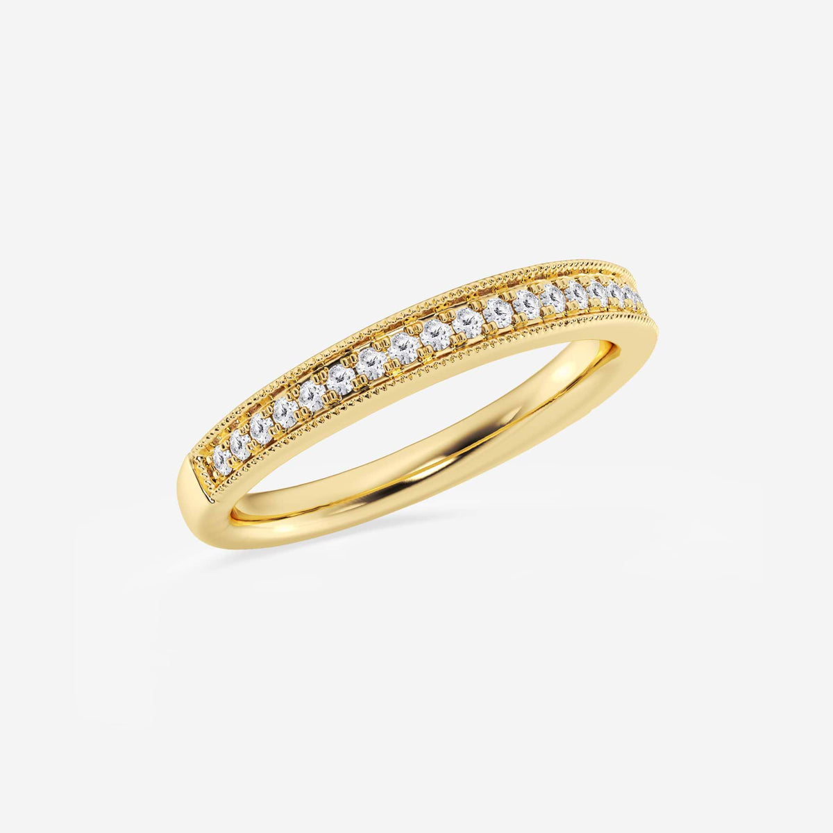 GWA189 - Additional Image 1 for  1/5 ctw Round Lab Grown Diamond Milgrain Wedding Band