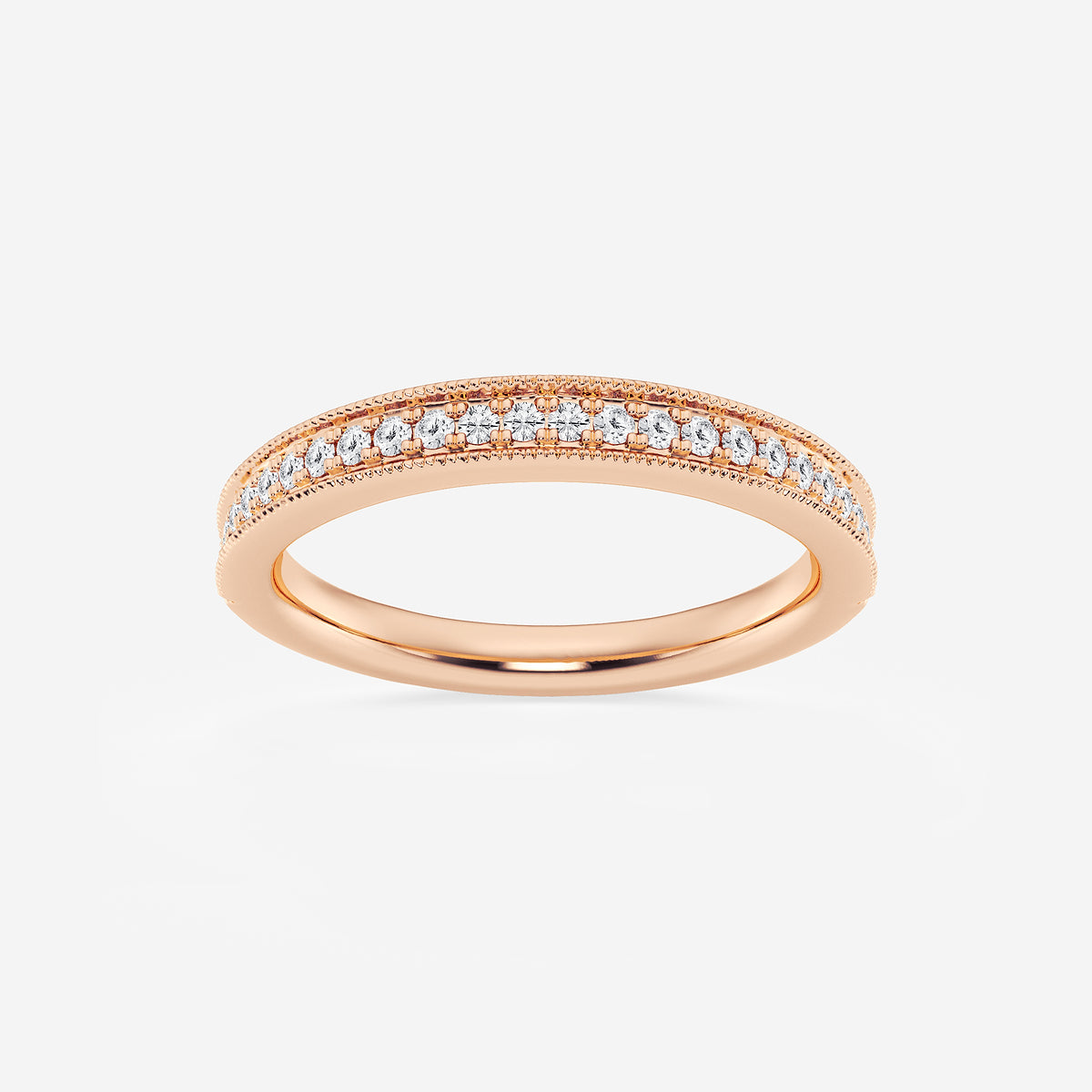 GWA189 - product video for 1/5 ctw Round Lab Grown Diamond Milgrain Wedding Band