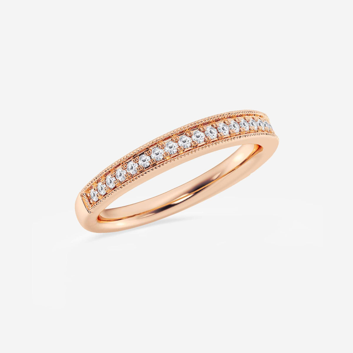 GWA189 - Additional Image 1 for  1/5 ctw Round Lab Grown Diamond Milgrain Wedding Band