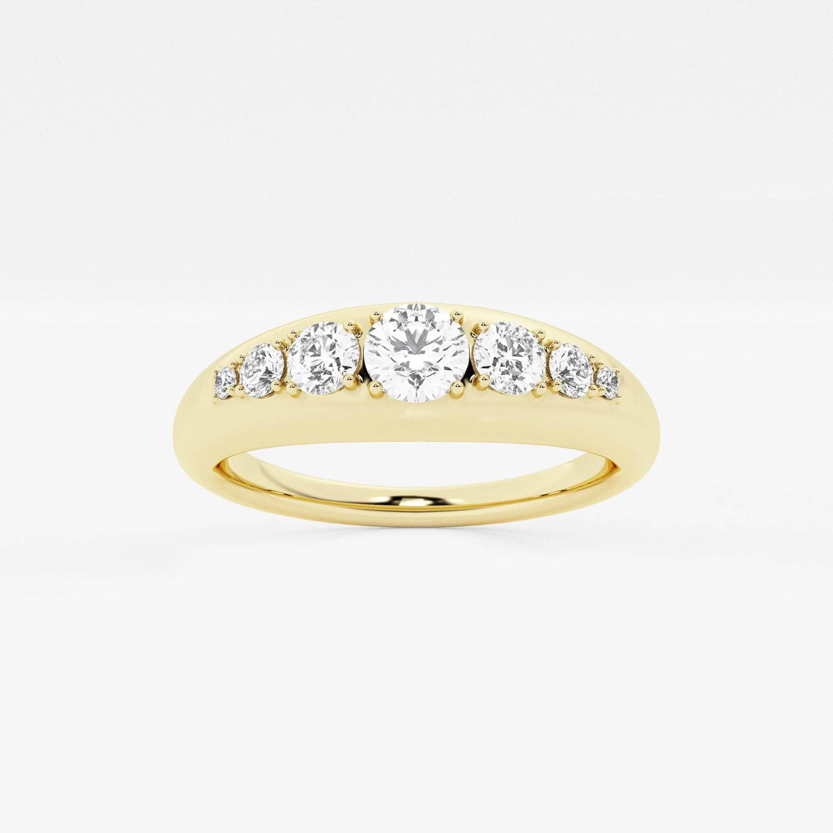 GWA190 - näas Bombë 1/2 ctw Round Lab Grown Diamond Bold Band