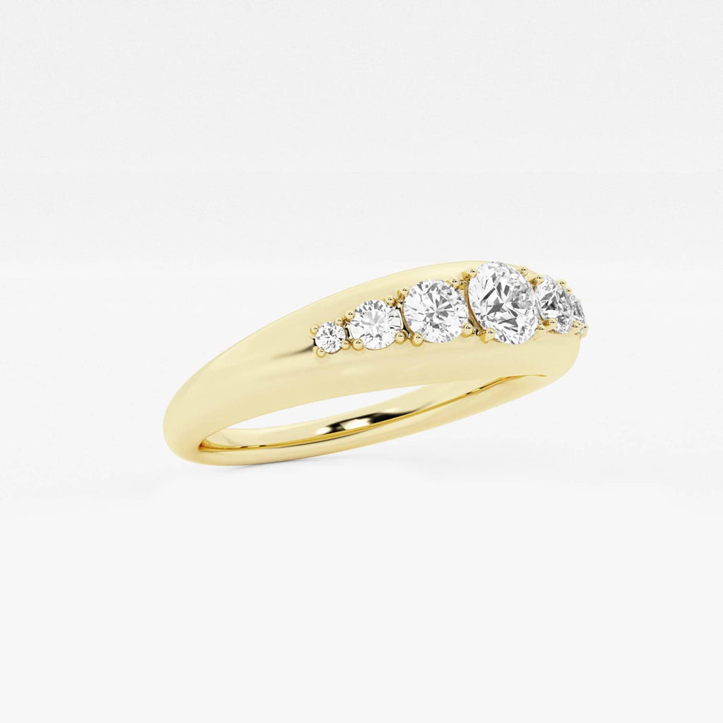 GWA190 - Additional Image 1 for  näas Bombë 1/2 ctw Round Lab Grown Diamond Bold Band