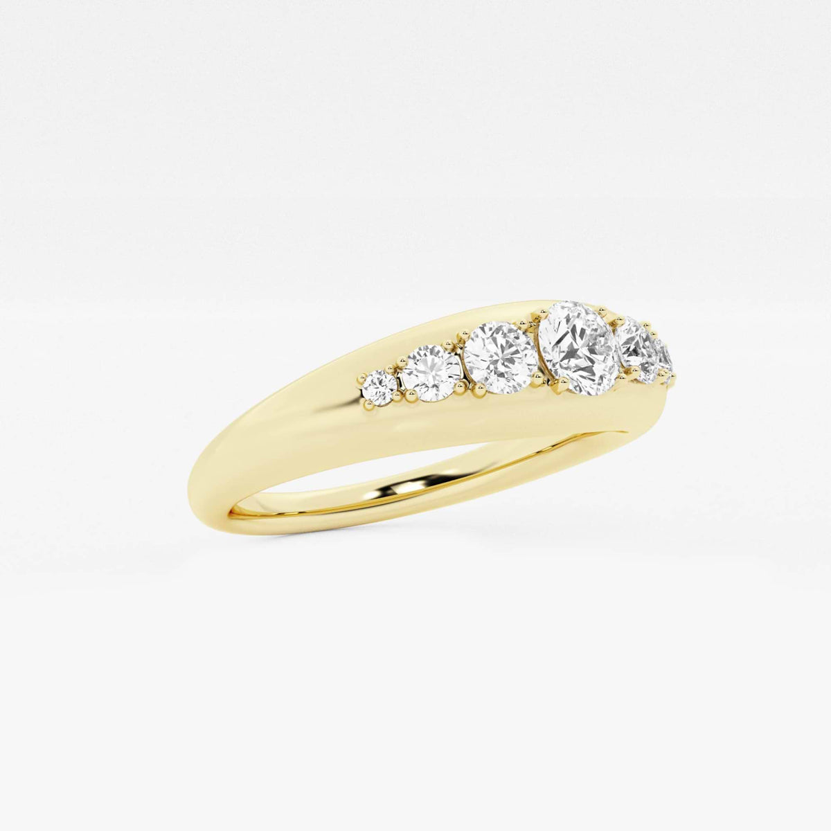 GWA190 - Additional Image 1 for  näas Bombë 1/2 ctw Round Lab Grown Diamond Bold Band