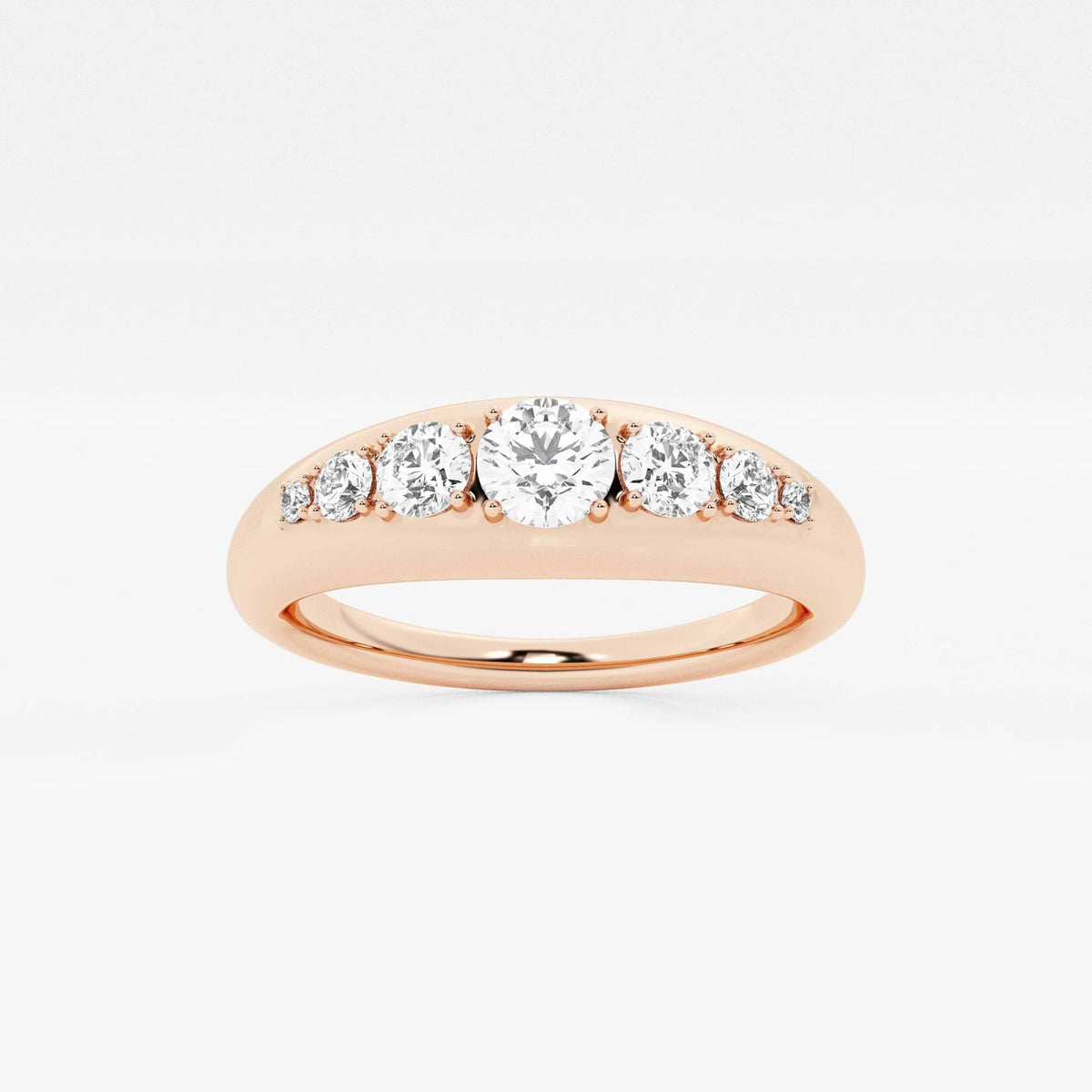 GWA190 - näas Bombë 1/2 ctw Round Lab Grown Diamond Bold Band