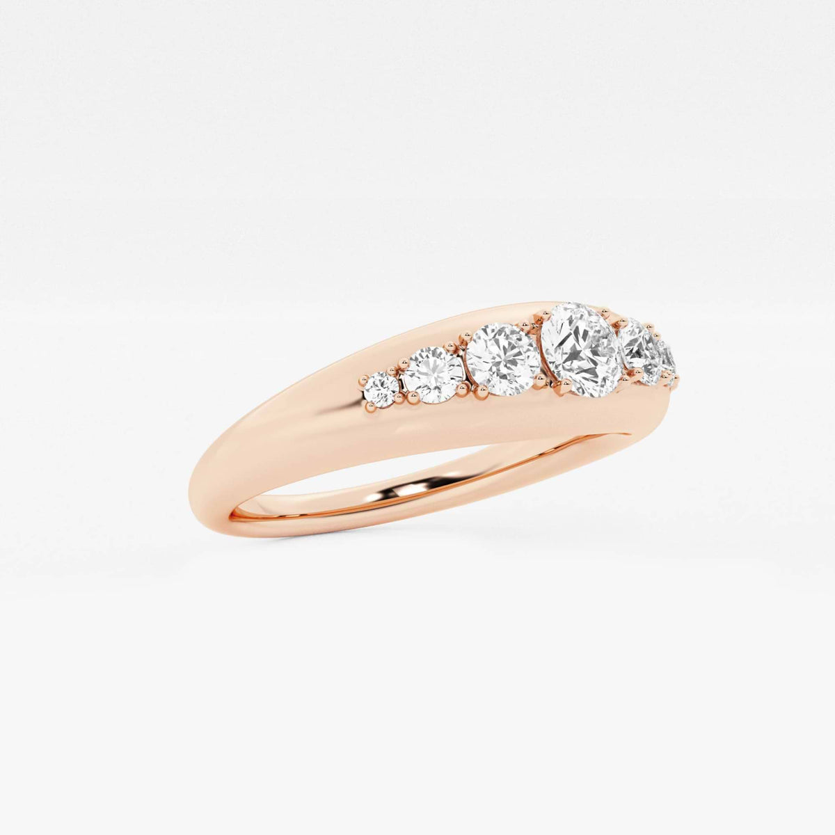 GWA190 - Additional Image 1 for  näas Bombë 1/2 ctw Round Lab Grown Diamond Bold Band