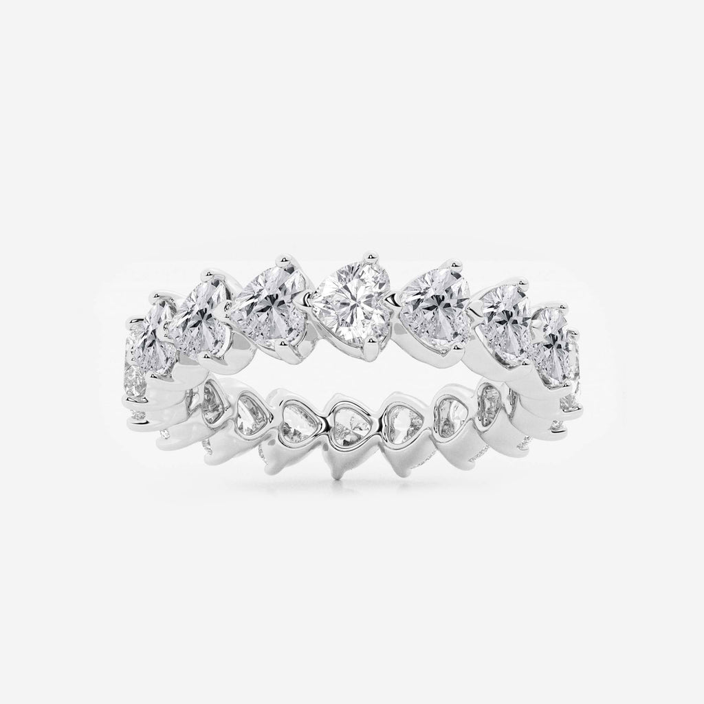 GWA191 - 3 5/8 ctw Floating Heart Lab Grown Diamond Eternity Band - 4.8mm Width
