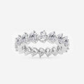 GWA191 - 3 5/8 ctw Floating Heart Lab Grown Diamond Eternity Band - 4.8mm Width