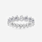 GWA191 - 3 5/8 ctw Floating Heart Lab Grown Diamond Eternity Band - 4.8mm Width