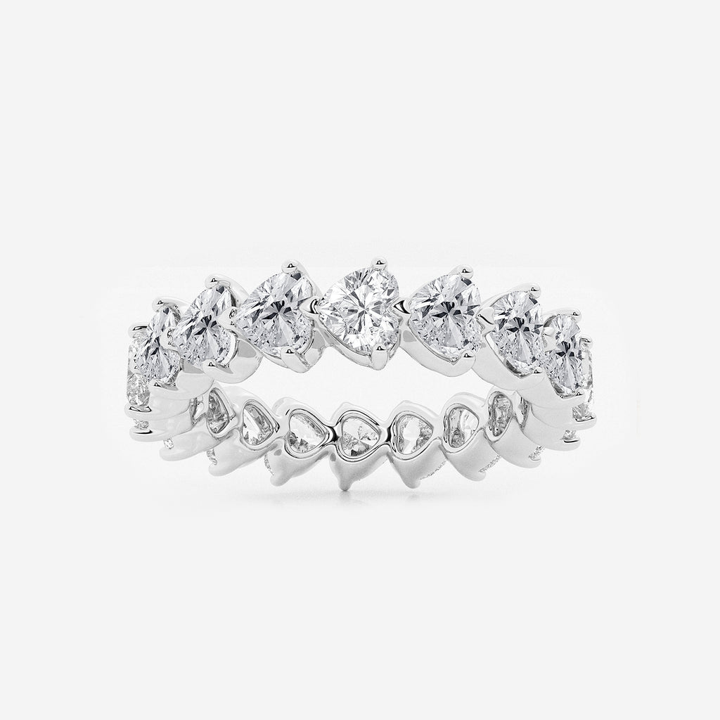 GWA191 - product video for 3 5/8 ctw Floating Heart Lab Grown Diamond Eternity Band - 4.8mm Width